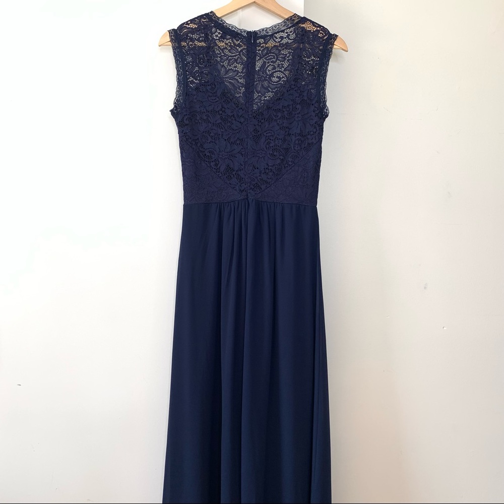 Miusol Lace Floor length navy dress